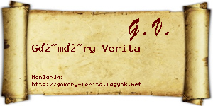 Gömöry Verita névjegykártya